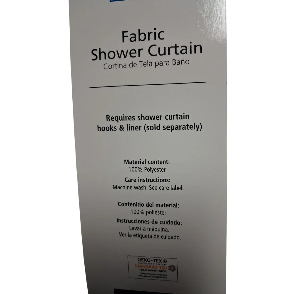 Mainstays Coastal Fabric Shower Curtain 70 x 72 Seashell Starfish Polyester New